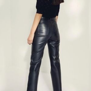 Aritzia. The Melina pant. 4. Colour is midnight (deep dark purple-ish blue).
